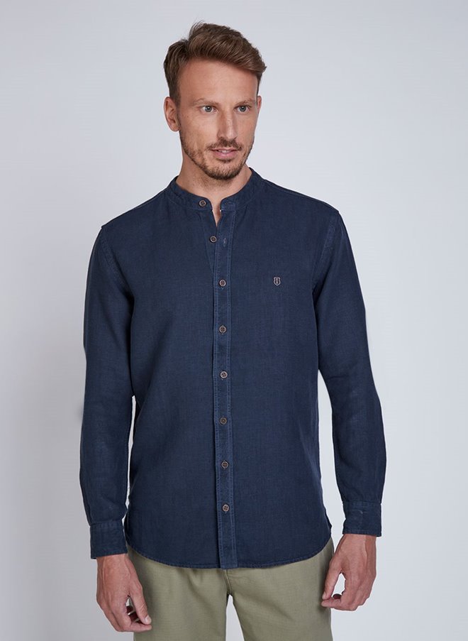 Camisa Slim Gola Padre Masculina Individual Camisa Slim