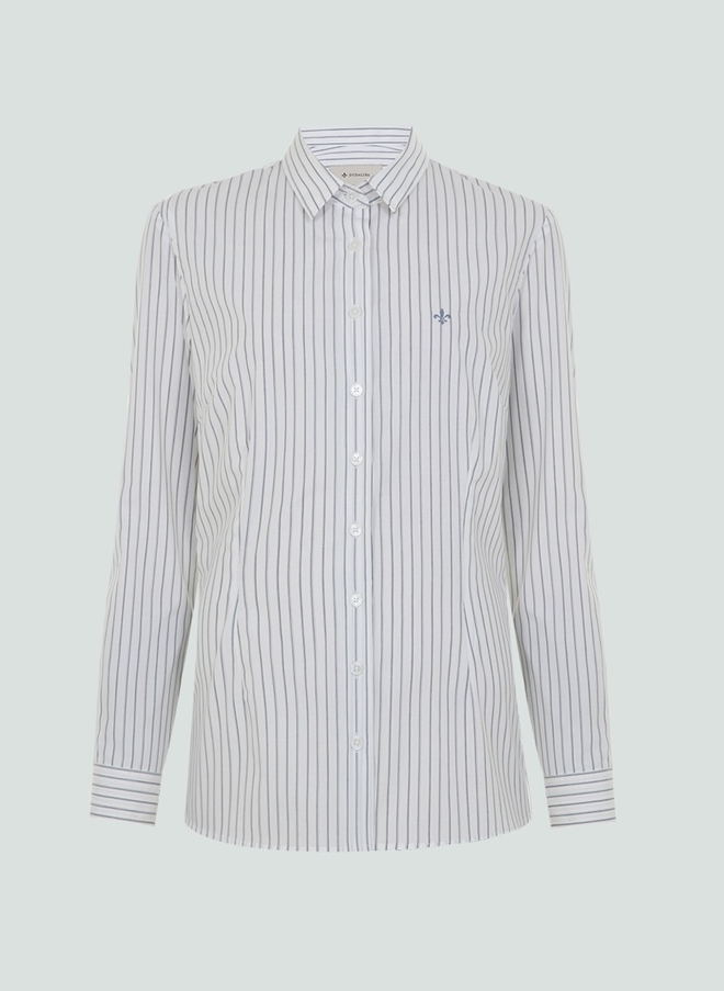 Camisa Slim Maquinetada Dudalina Feminina Camisa Slim