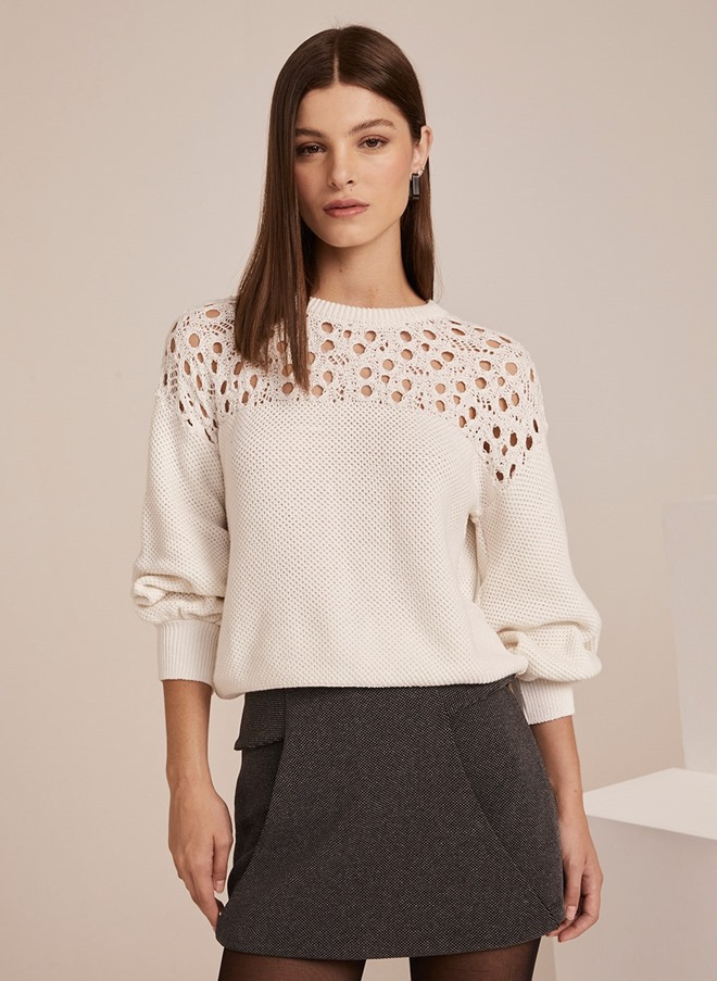 Blusa Le Lis Wilma Tricot Feminina Blusa Le Lis Wilma