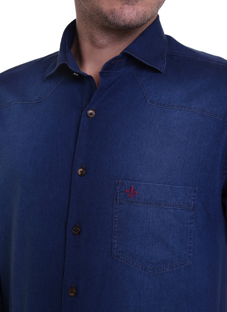 camisa dudalina jeans masculina