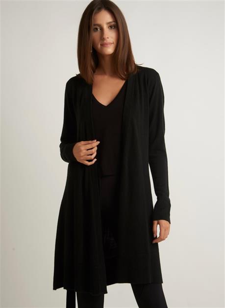 casaco tricot preto feminino