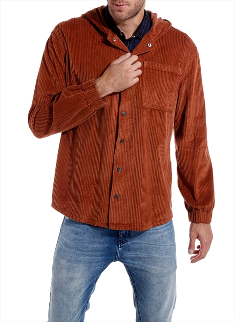 camisa jeans marrom masculina