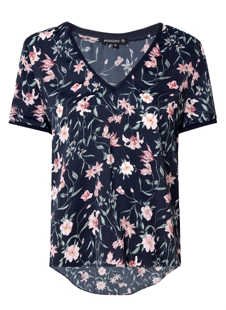 camisa floral feminina manga curta