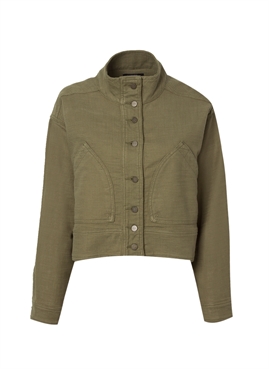 jaqueta jeans militar feminina