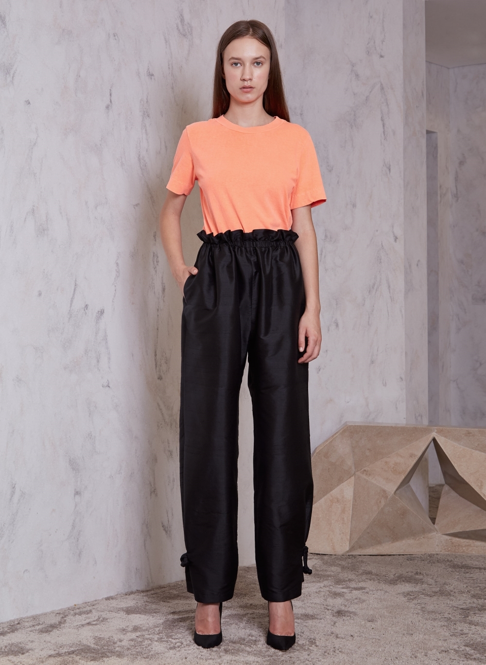 calça seda feminina
