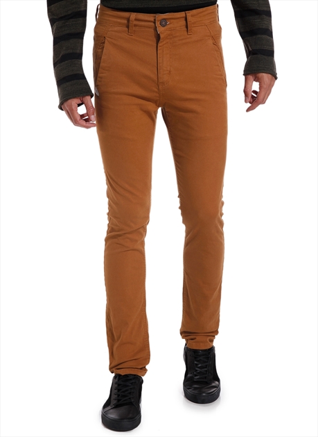 calça masculina marrom sarja