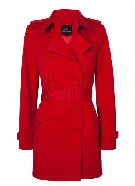 trench coat feminino vermelho