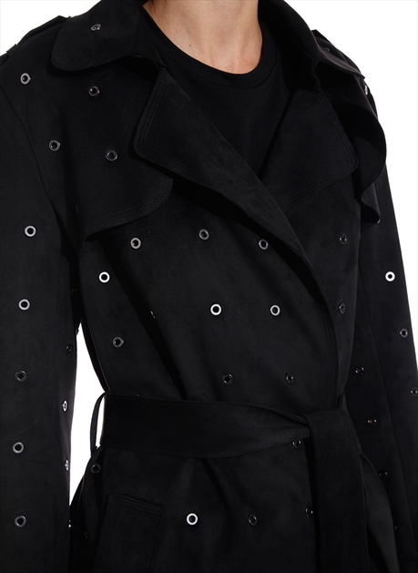jaqueta de couro feminina comprida