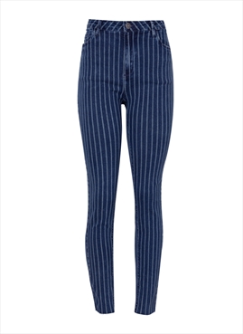 calça listrada feminina jeans
