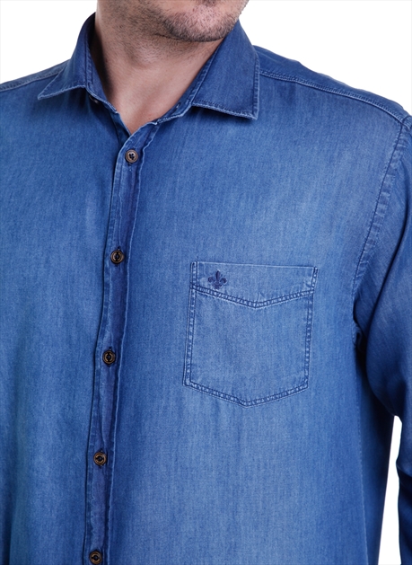 camisa dudalina jeans masculina