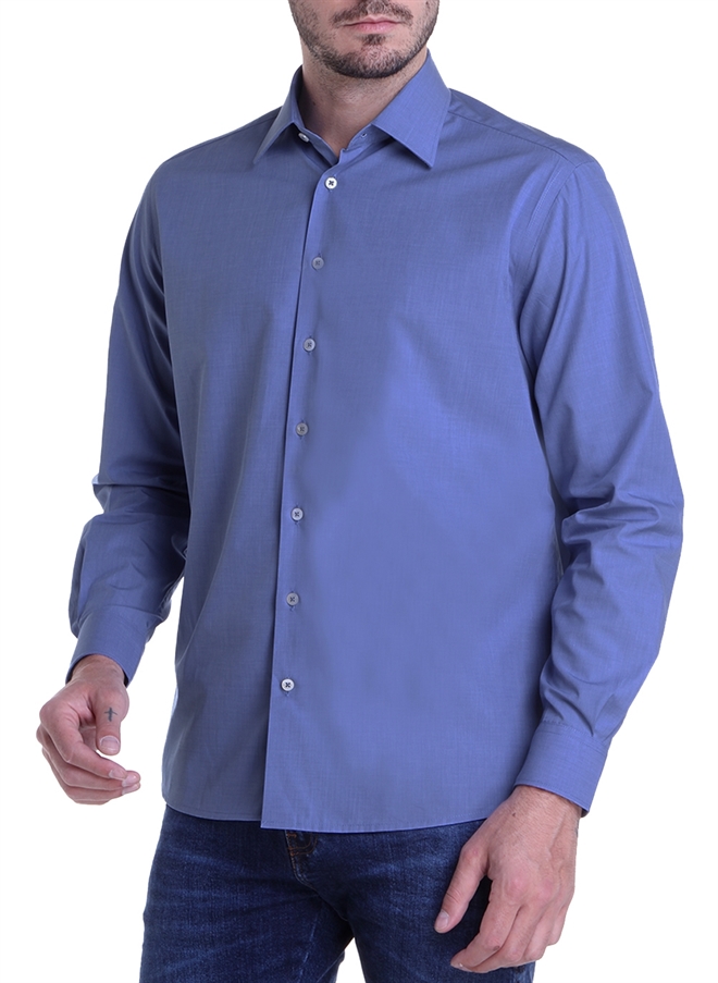 Camisa Dudalina Wrinkle Comfort Fit Masculina Branco