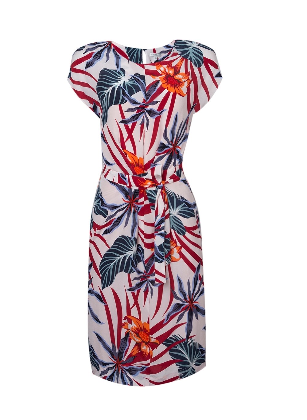 vestido de seda florido