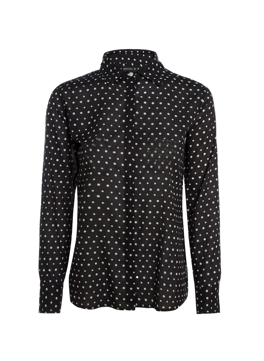 camisa de poá feminina