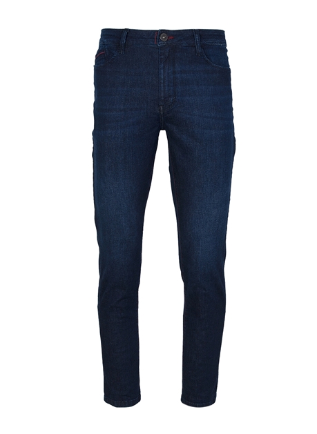 calça jeans com cadarço masculina