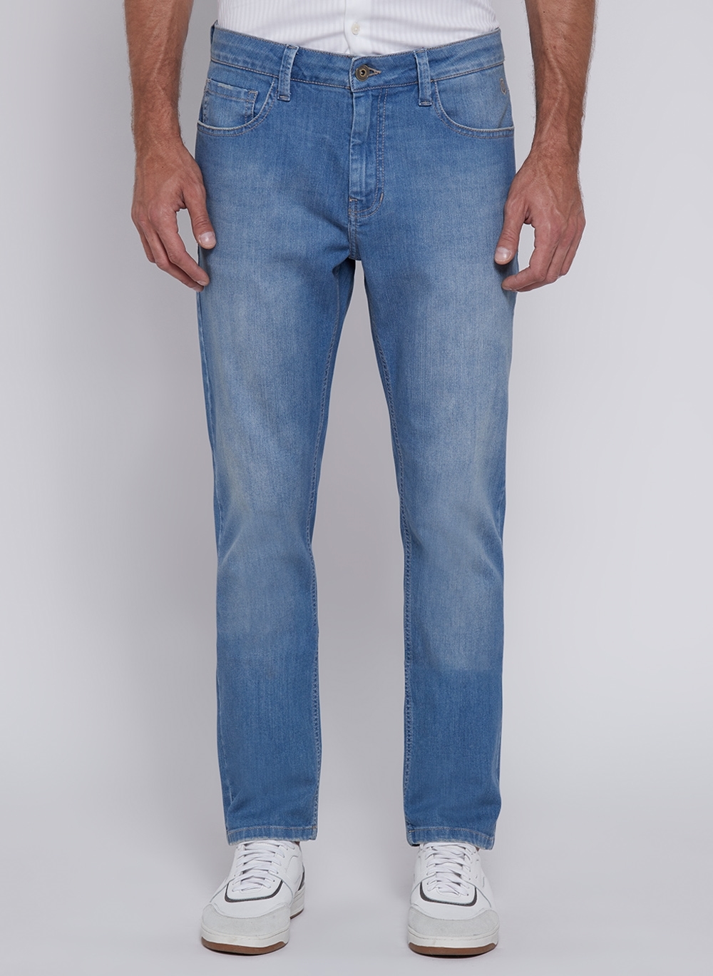 Calça Jeans Masculina 38 ao 46 Skinny Justa Jeans Navalhado