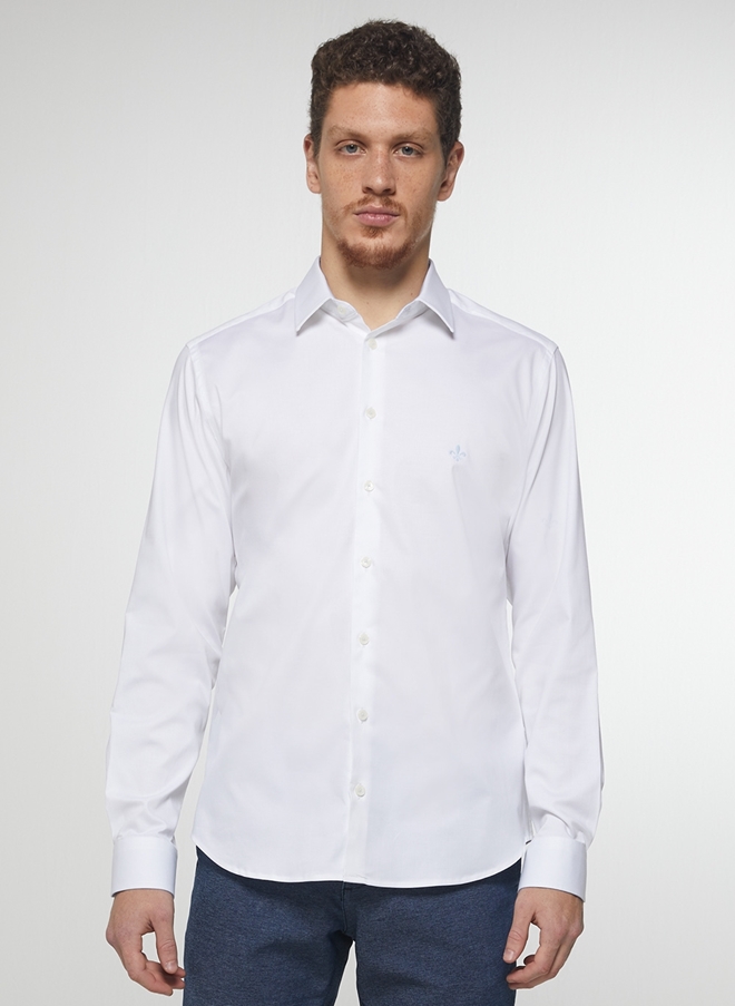 Camisa Dudalina Ml Lisa Stretch Fio 60 Masculina 53 01 0700 Dudalina