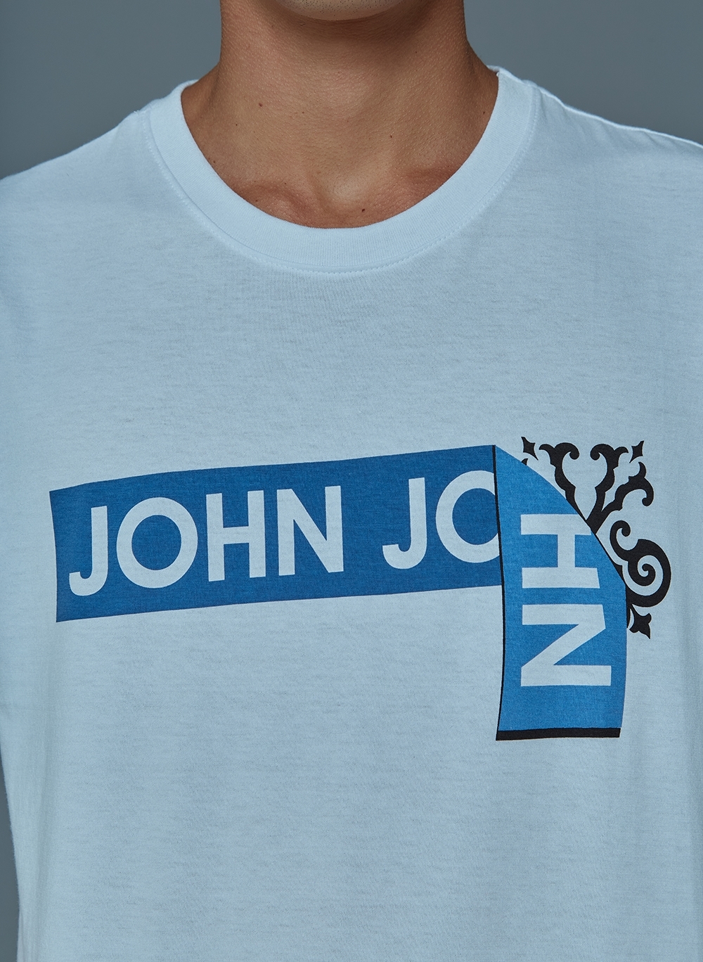 Camiseta John John Masculina Rg Tape Logo Branca 