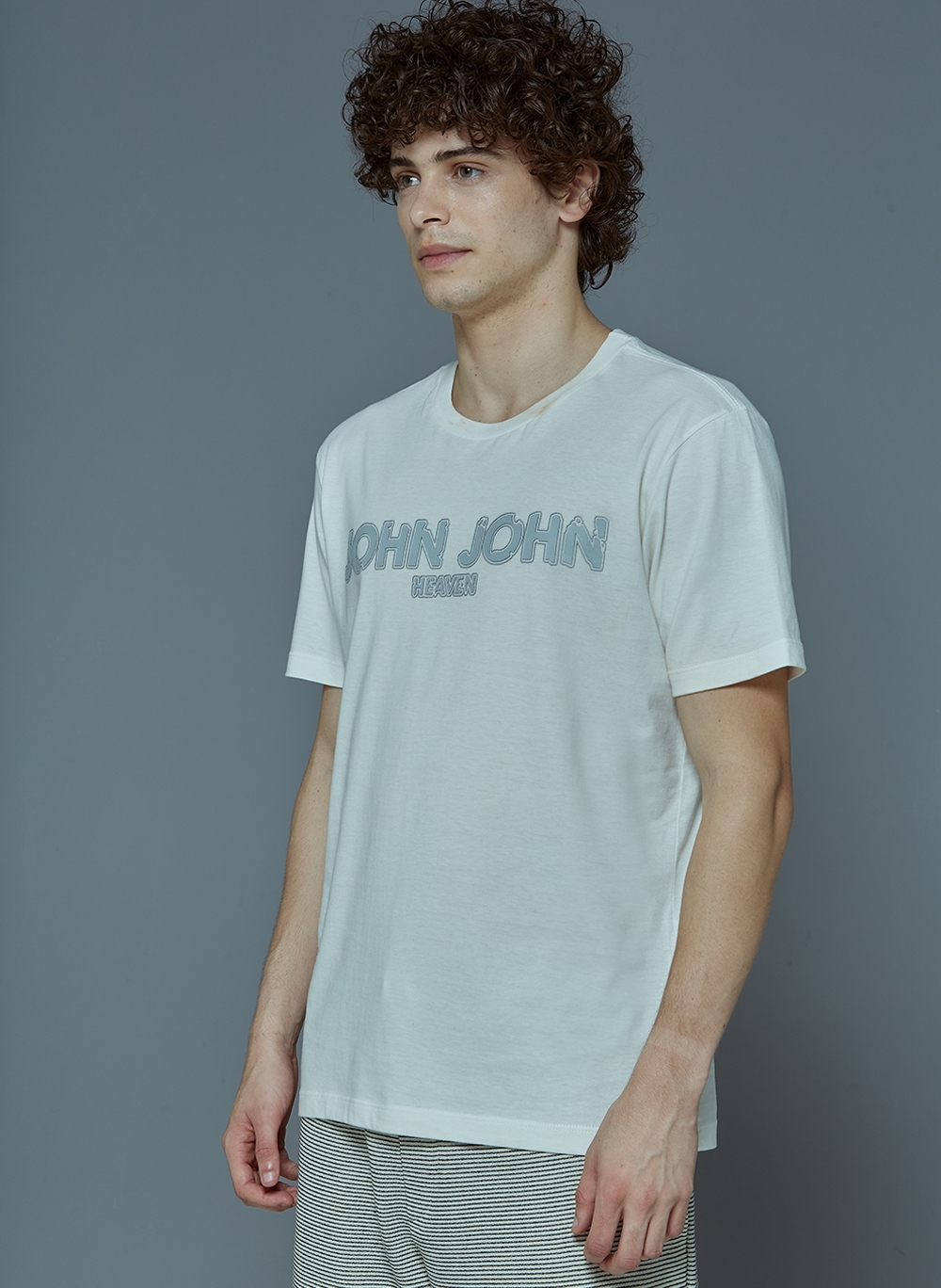 CAMISETA JOHN JOHN RG WAS UP TO MALHA BEGE MASCULINA TSHIRT RG WAS UP  TO-BEGE CLARO-P