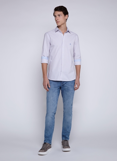camisa jeans dudalina masculina
