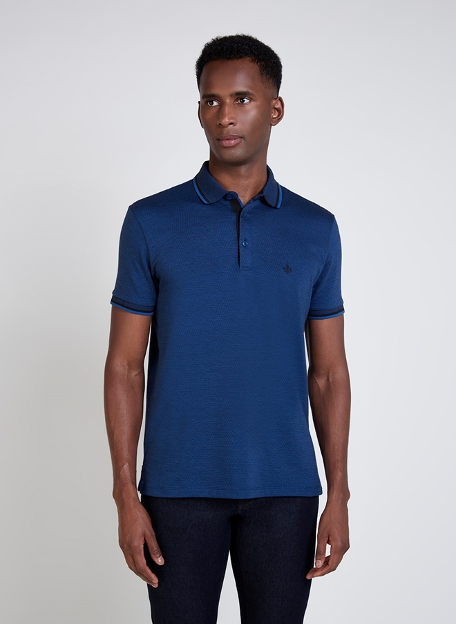 mens blue polo