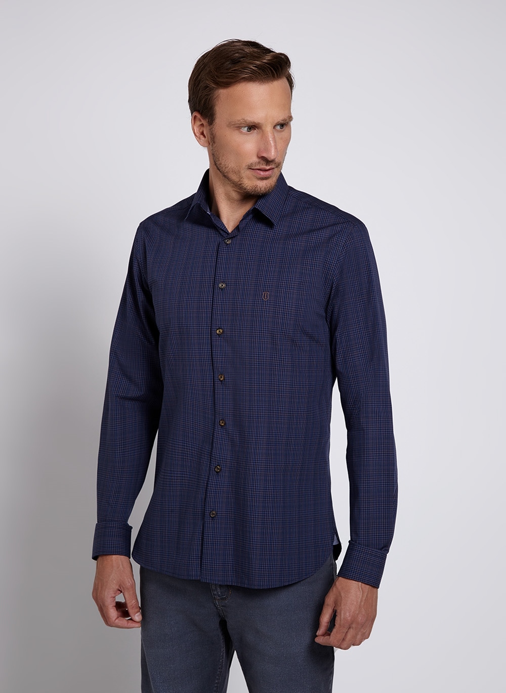 Camisa Concept Fio Tinto Xadrez Masculina Individual 53.04.2400