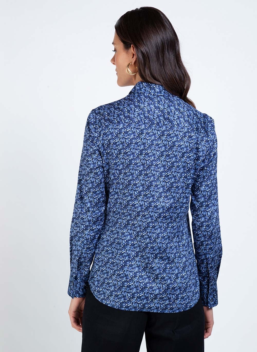 Camisa Est Floral Med Dudalina Feminina 53.02.1144 - Camisa Est Floral Med Dudalina  Feminina - DUDALINA FEM