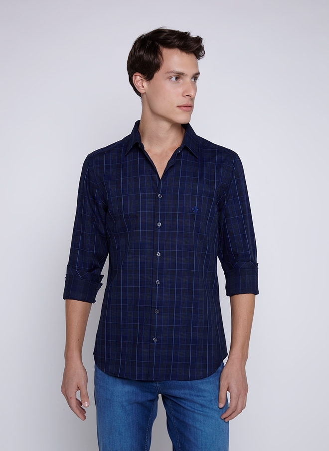 Camisa Fio Tinto Xadrez Dudalina Masculina Camisa Fio Tinto Xadrez Dudalina