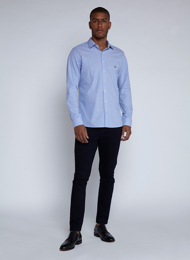 camisa jeans dudalina masculina