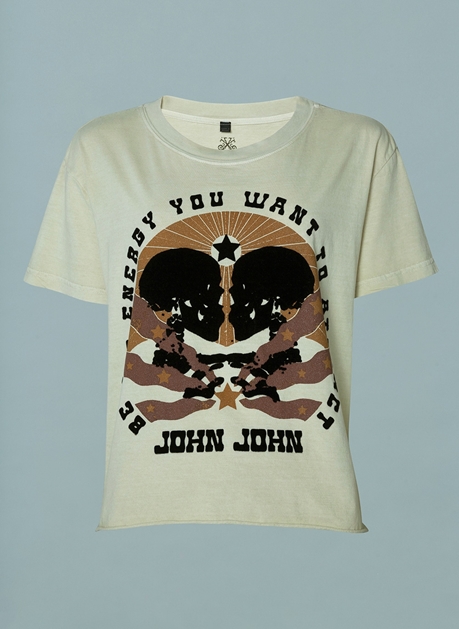 Camiseta John John Estampada Bege - Compre Agora