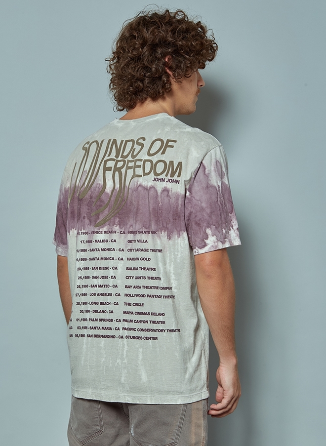 Camiseta em Tie Dye da John John