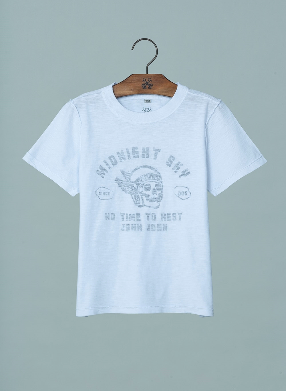 CAMISETA JOHN JOHN RG WAS UP TO MALHA BEGE MASCULINA TSHIRT RG WAS UP  TO-BEGE CLARO-P