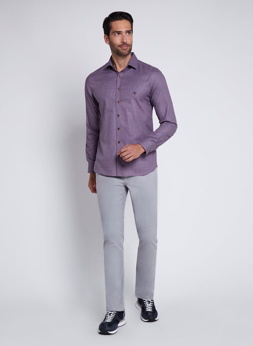 Camisa Concept Fio Tinto Xadrez Masculina Individual 53.04.2400