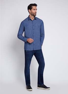 camisa jeans dudalina masculina