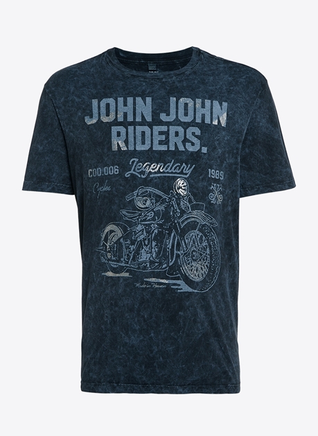 Camiseta John John Masculina Regular Moto Heaven Riders Preta