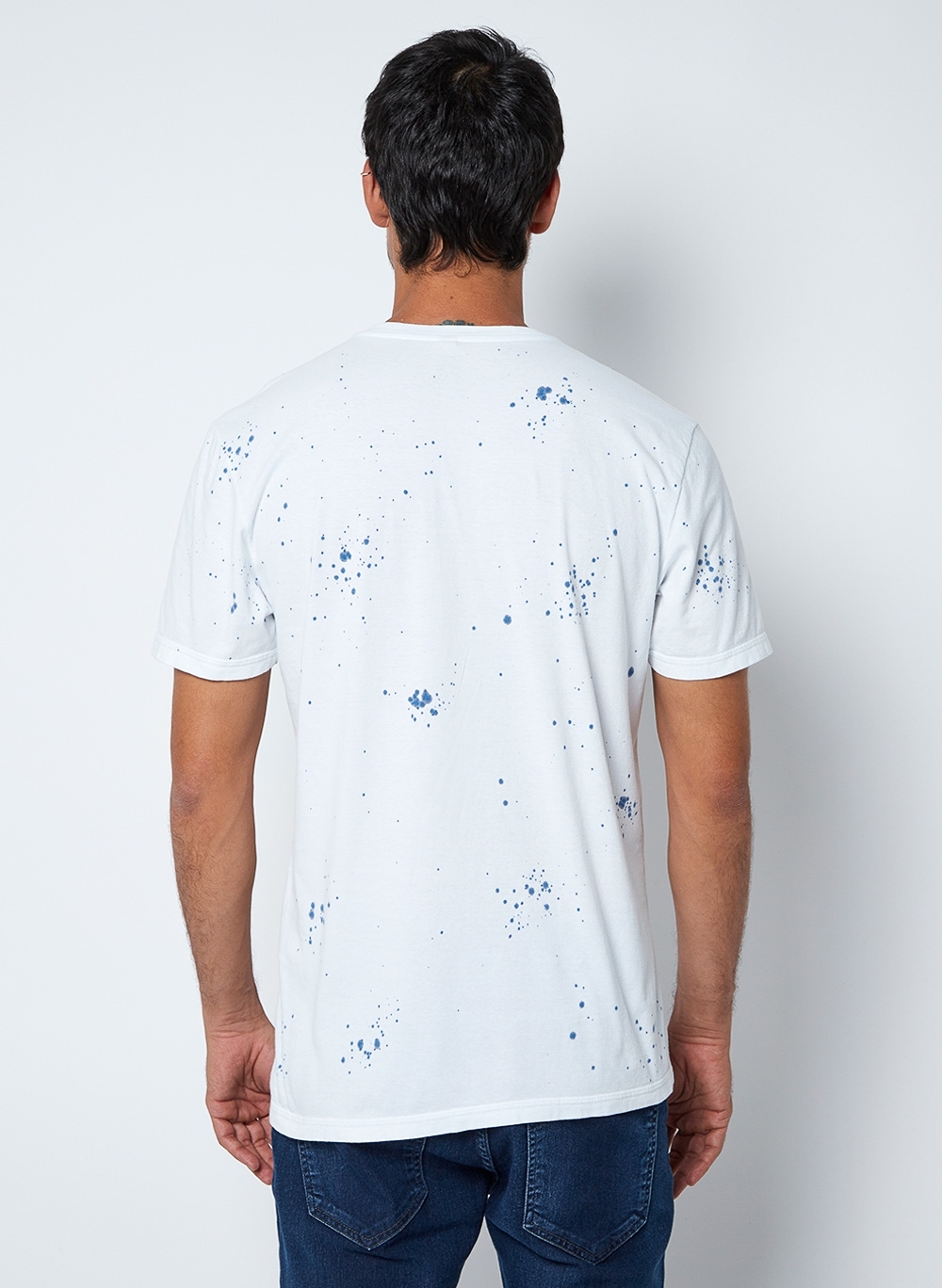 Camiseta John John Masculina Regular Splashed Live It Branca