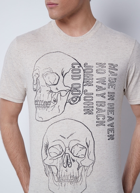 Camiseta Skull Profile John John Masculina 42.54.5159 - Camiseta Skull  Profile John John Masculina - JOHN JOHN MASC