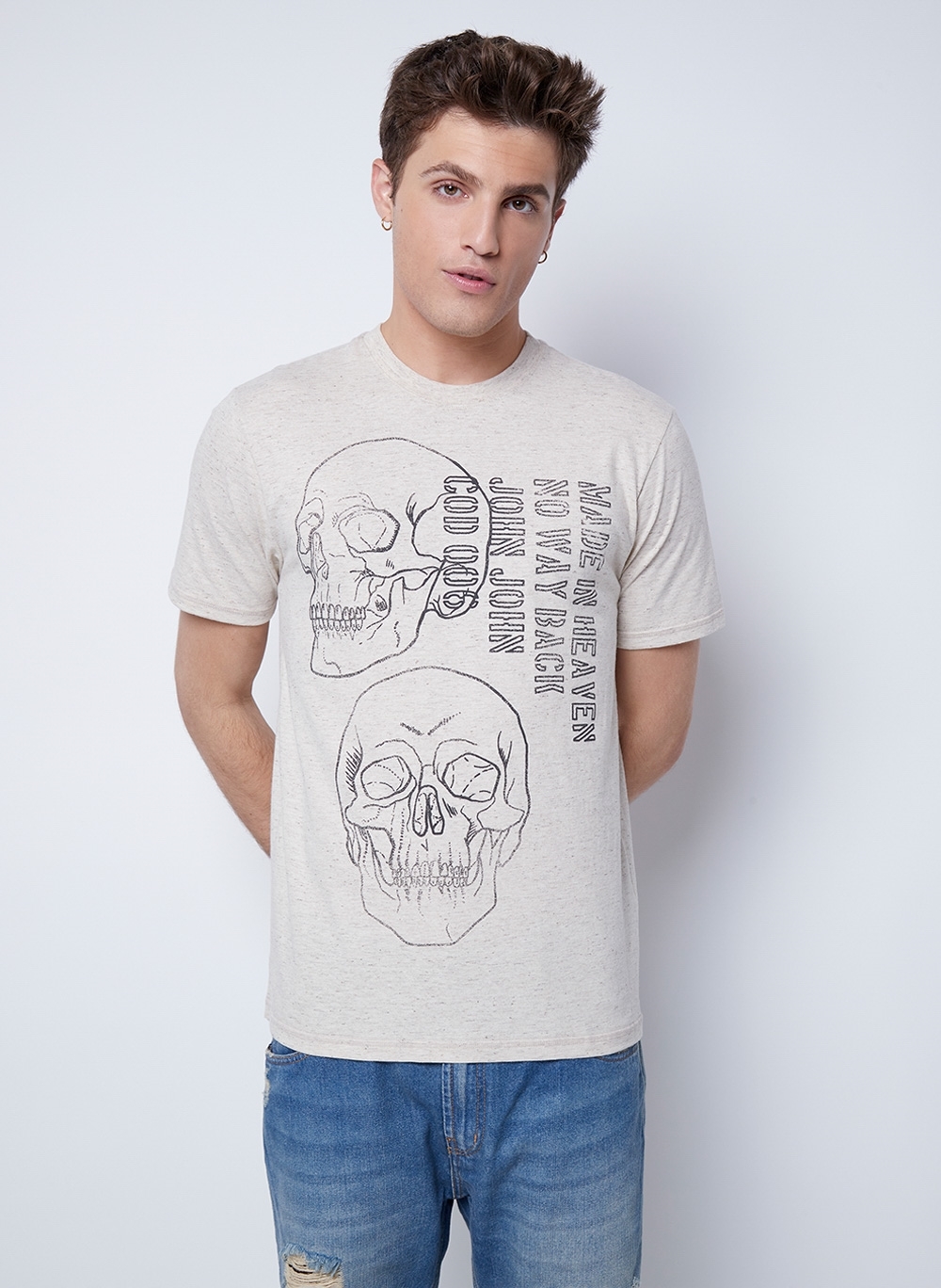 Camiseta Skull Profile John John Masculina 42.54.5159 - Camiseta Skull  Profile John John Masculina - JOHN JOHN MASC