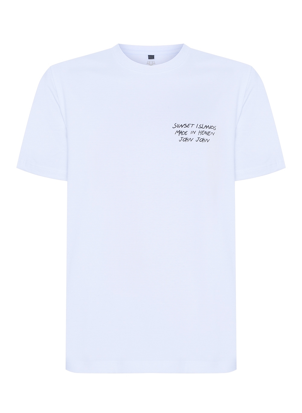 Camiseta John John Masculina Regular Logo Sunset Branca