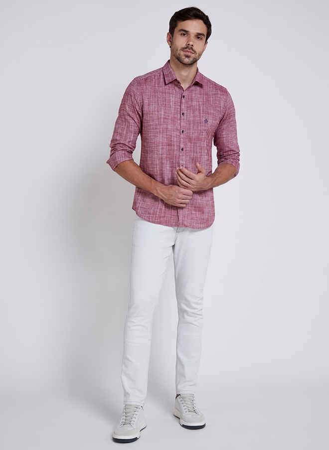 Camisa Slim Lisa Wrinkle Free Masculina Individual 53.01.0850 - Camisa Slim  Lisa Wrinkle Free Masculina Individual - INDIVIDUAL