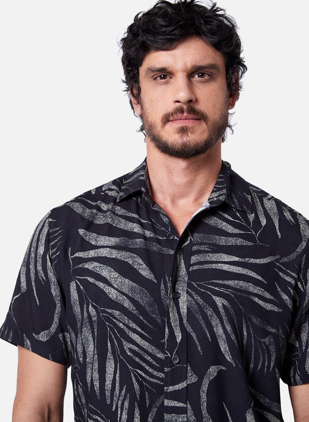 Camiseta John John Masculina Relaxed Puffed Logo Preta 