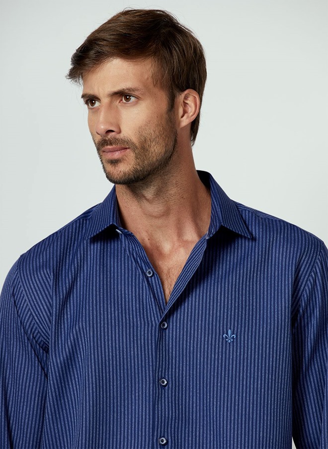 Camisa Comfort Melange Dudalina Masculina Dudalina Loja Online