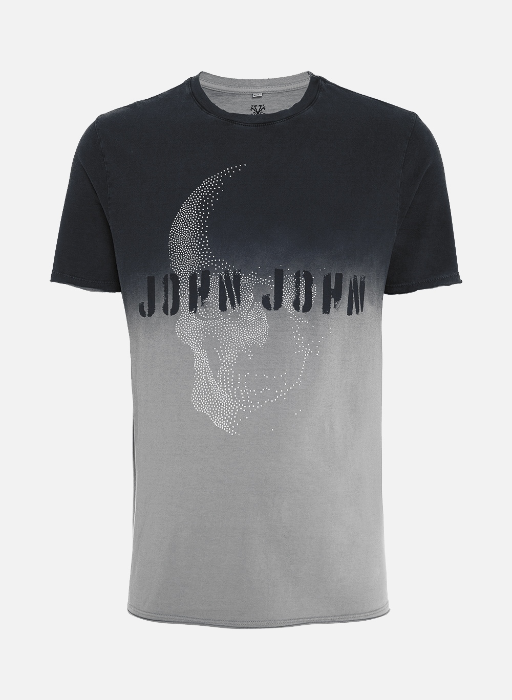 T-shirt Masculina Rlaxed Fit Skull Square - John John - Preto