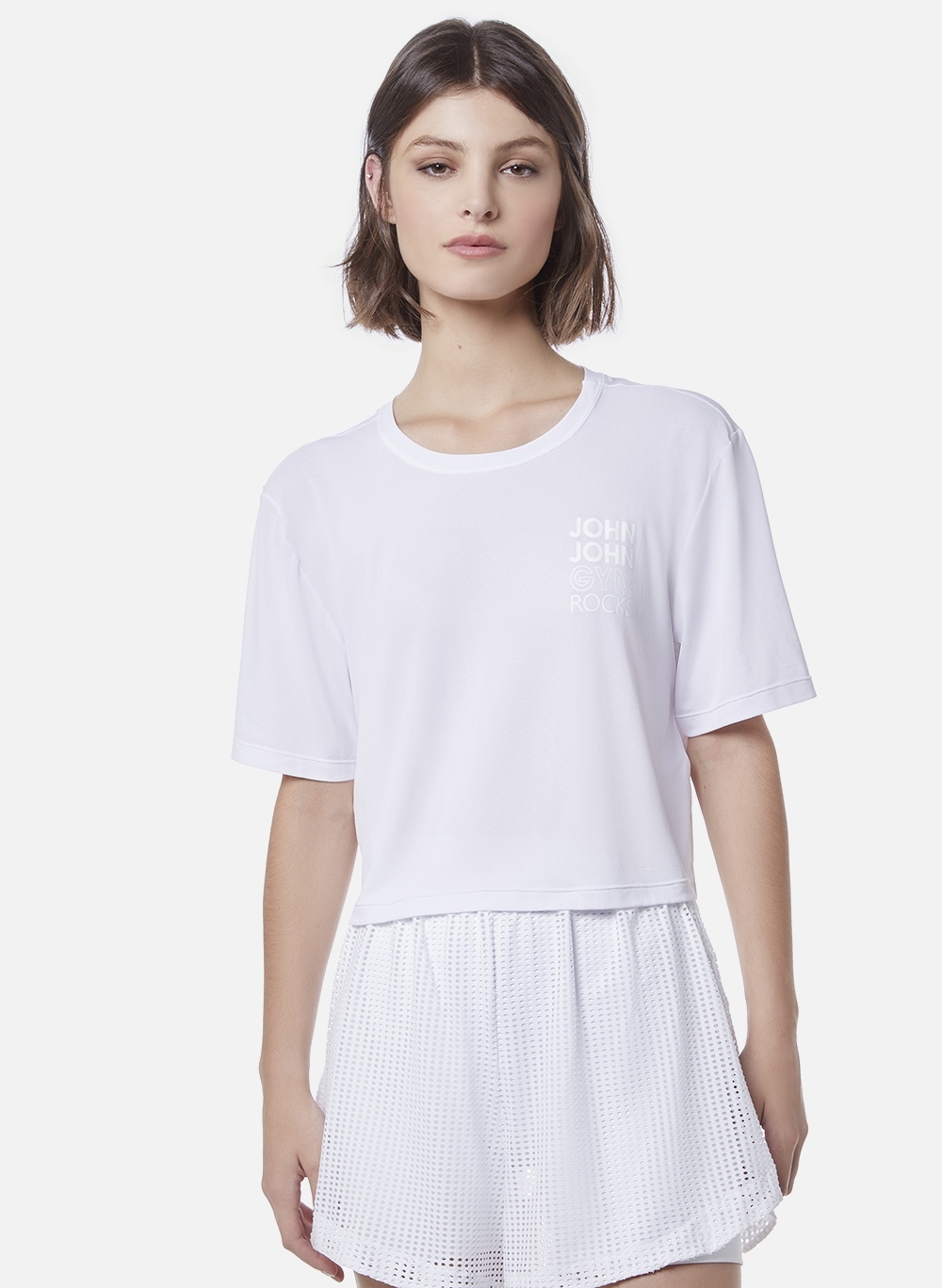 Camiseta Cropped John John Key Branca - Compre Agora