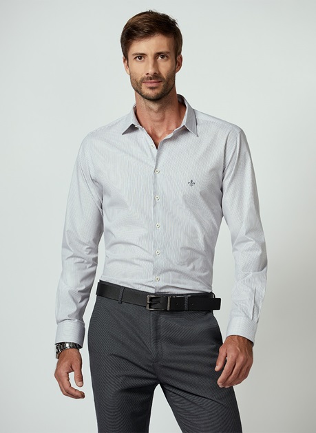Camisa dudalina listrada masculina top