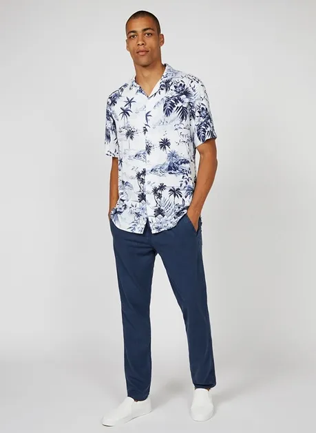 Calça floral shops masculina