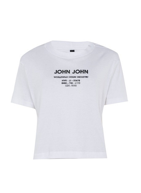 Camiseta John John Básica Feminina - Off White