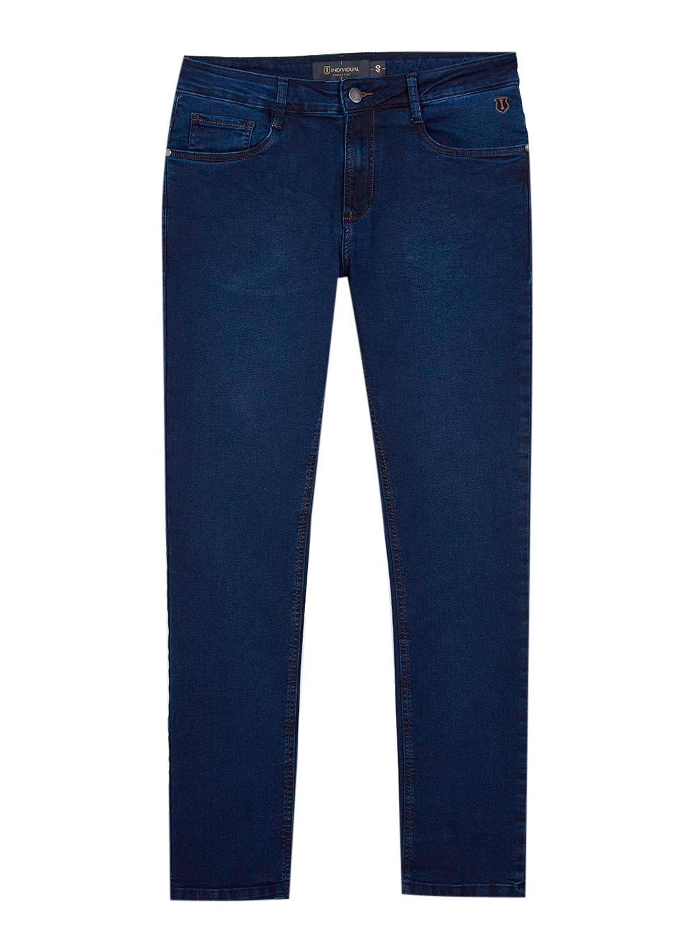 KS CASUAL & SPORT Calça Jeans Delavê Masculino PremiumII Azul