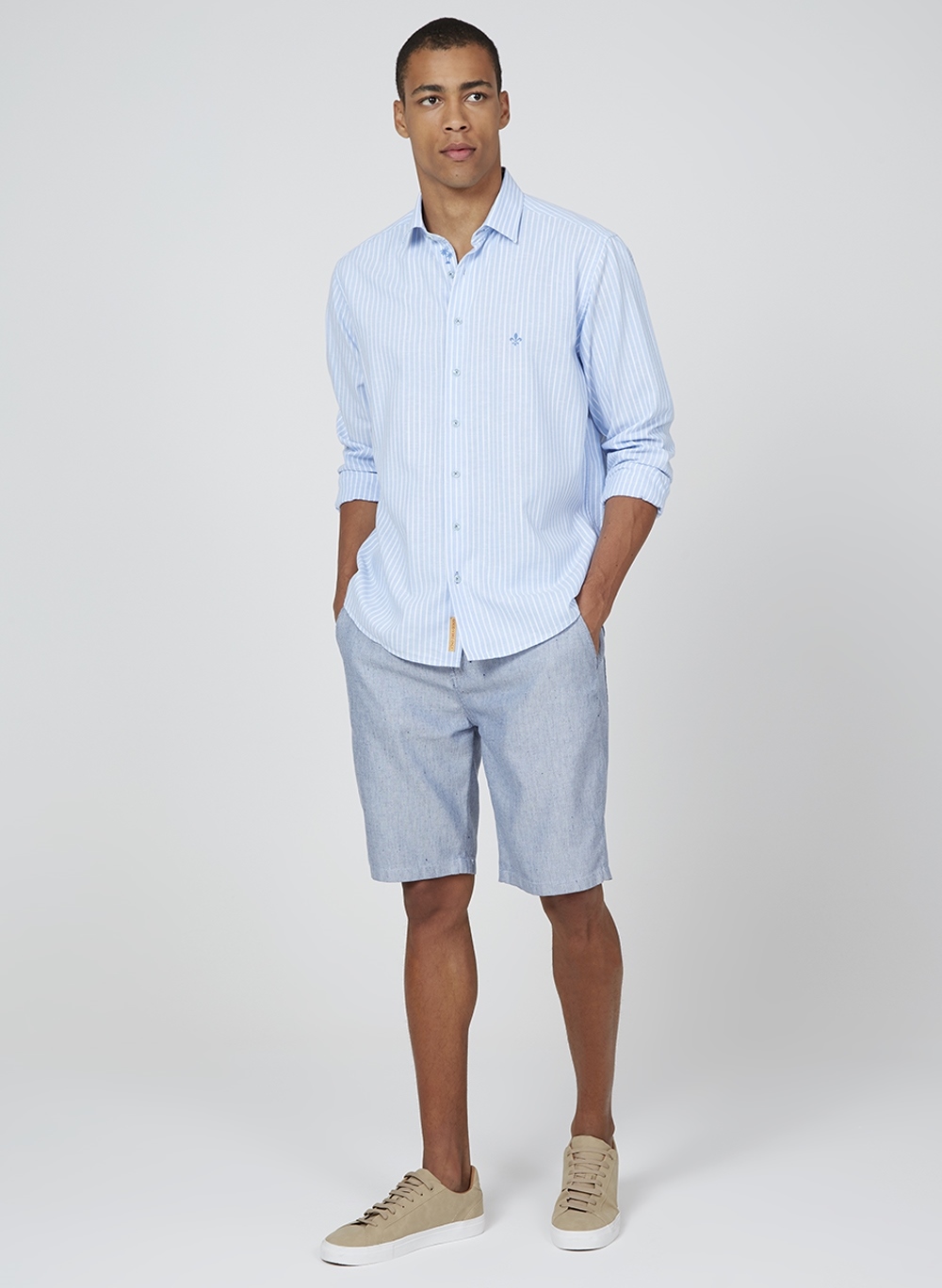 Camisa dudalina listrada masculina shop