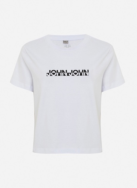 Camiseta John John Label Branca - Compre Agora
