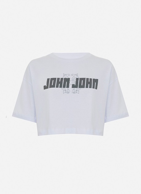 Camiseta Cropped John John Key Branca - Compre Agora